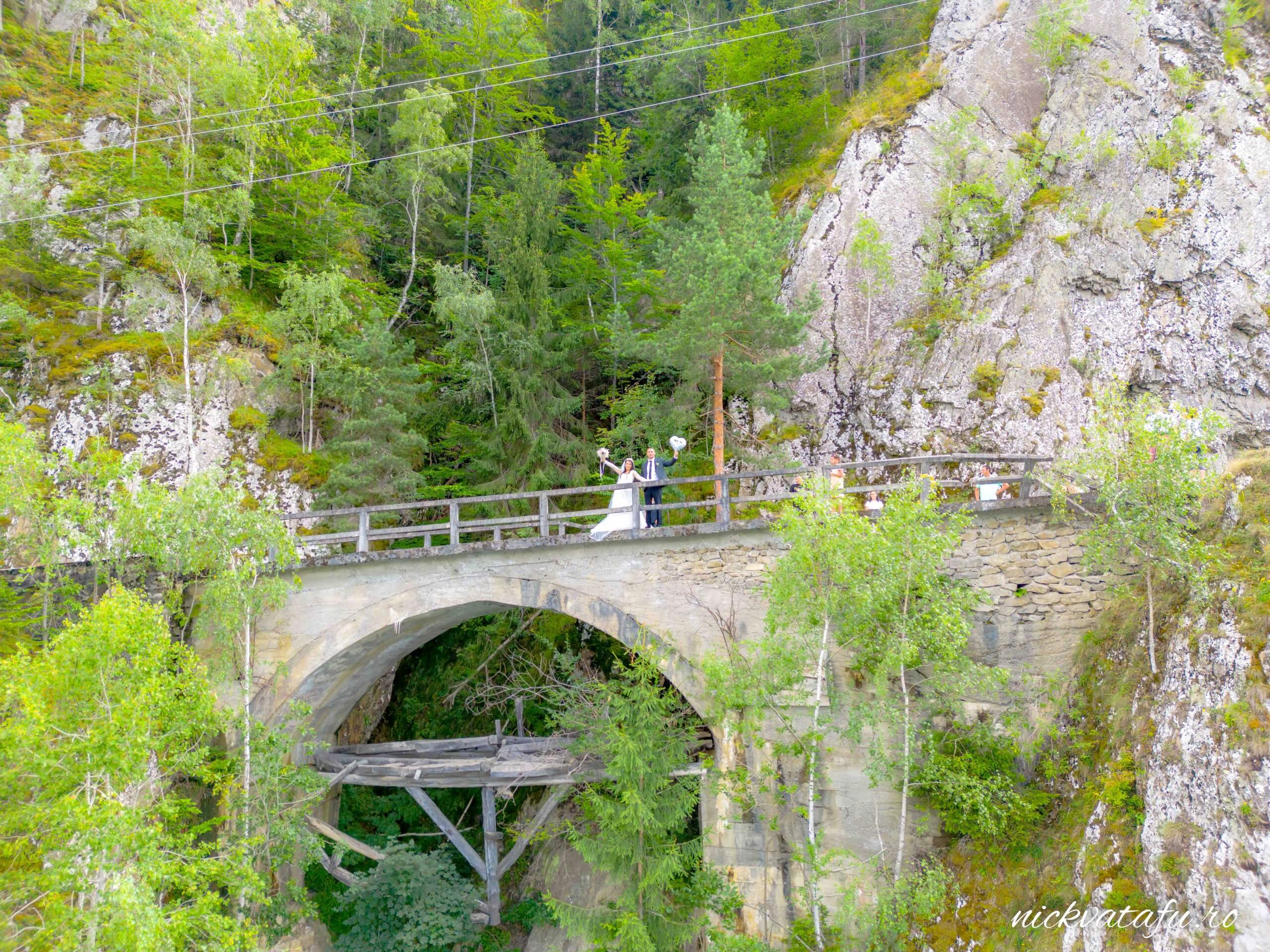 sedinta foto after wedding in natura vidraru cu drona